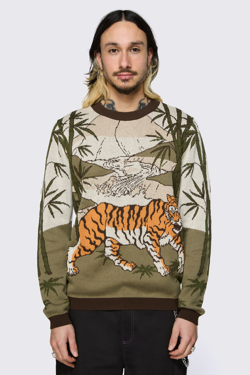 Dangerfield - Big Cat Scene Knit - multi