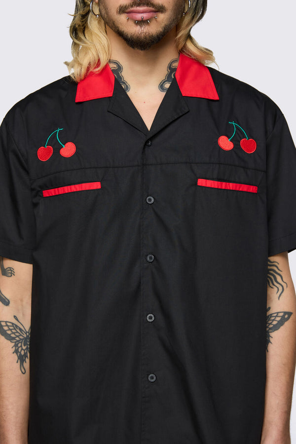 Dangerfield - Delulu Revere Shirt - black