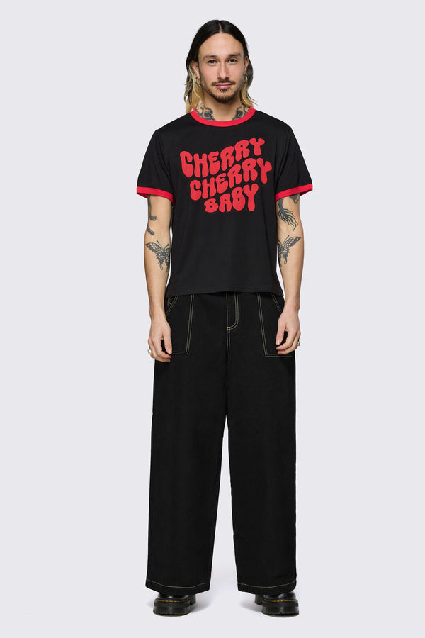 Dangerfield - Cherry Cherry Tee - black