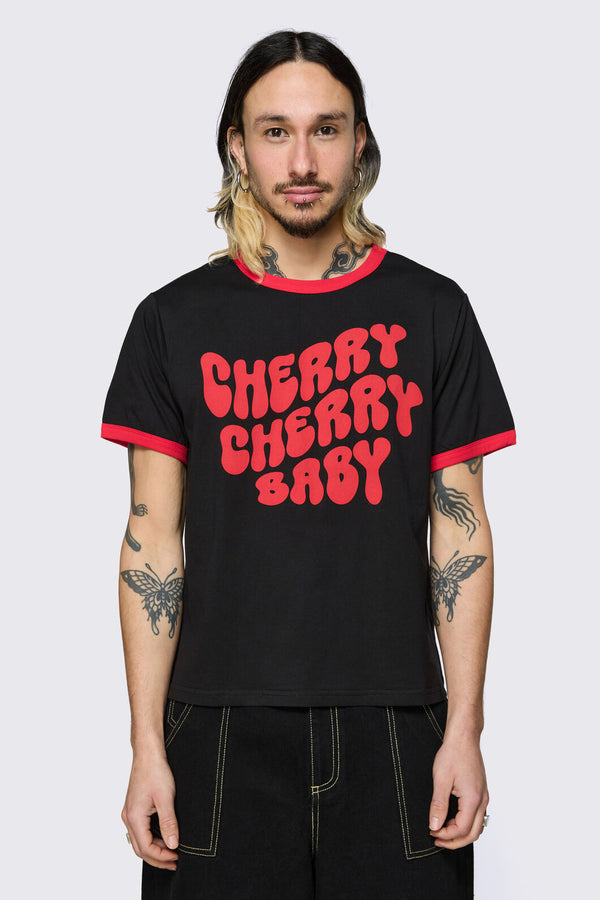 Dangerfield - Cherry Cherry Tee - black