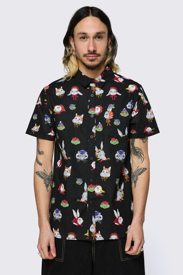 Dangerfield - Bonnet Cutie Shirt - black