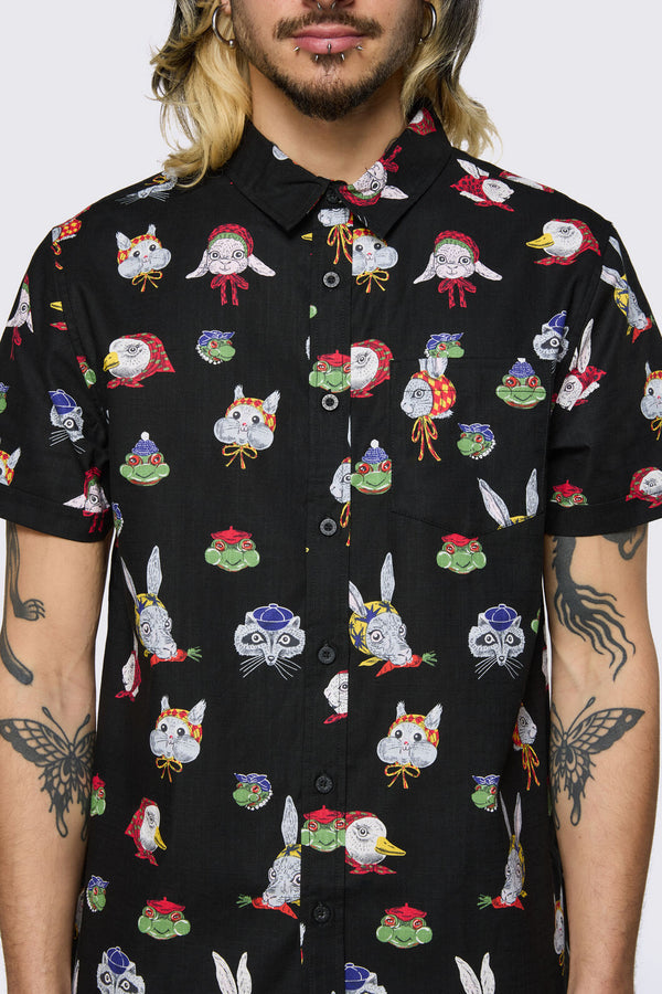 Dangerfield - Bonnet Cutie Shirt - black