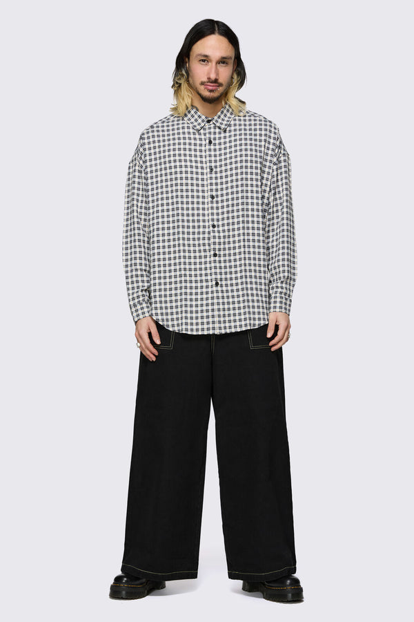 Dangerfield - Darling Gingham Shirt - black-white