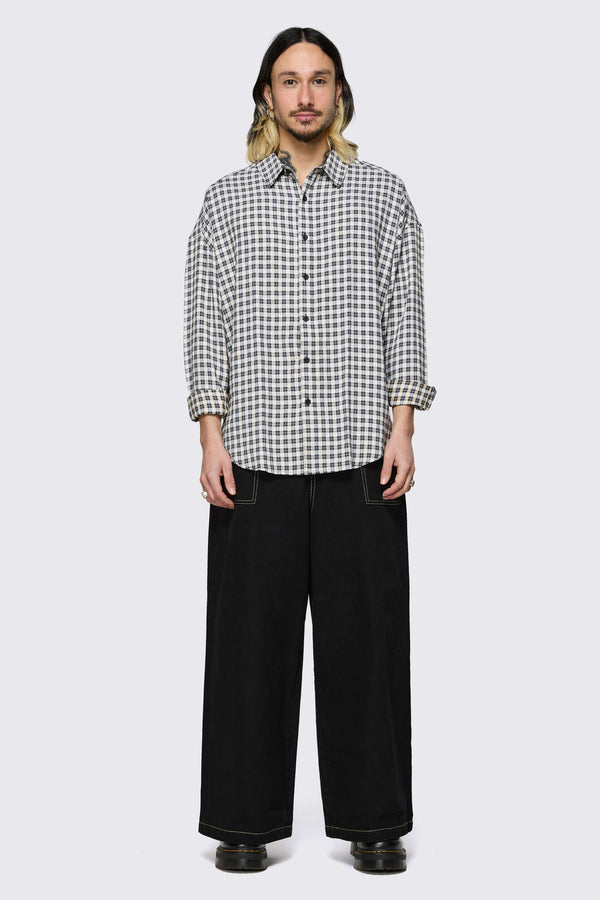 Dangerfield - Darling Gingham Shirt - black-white
