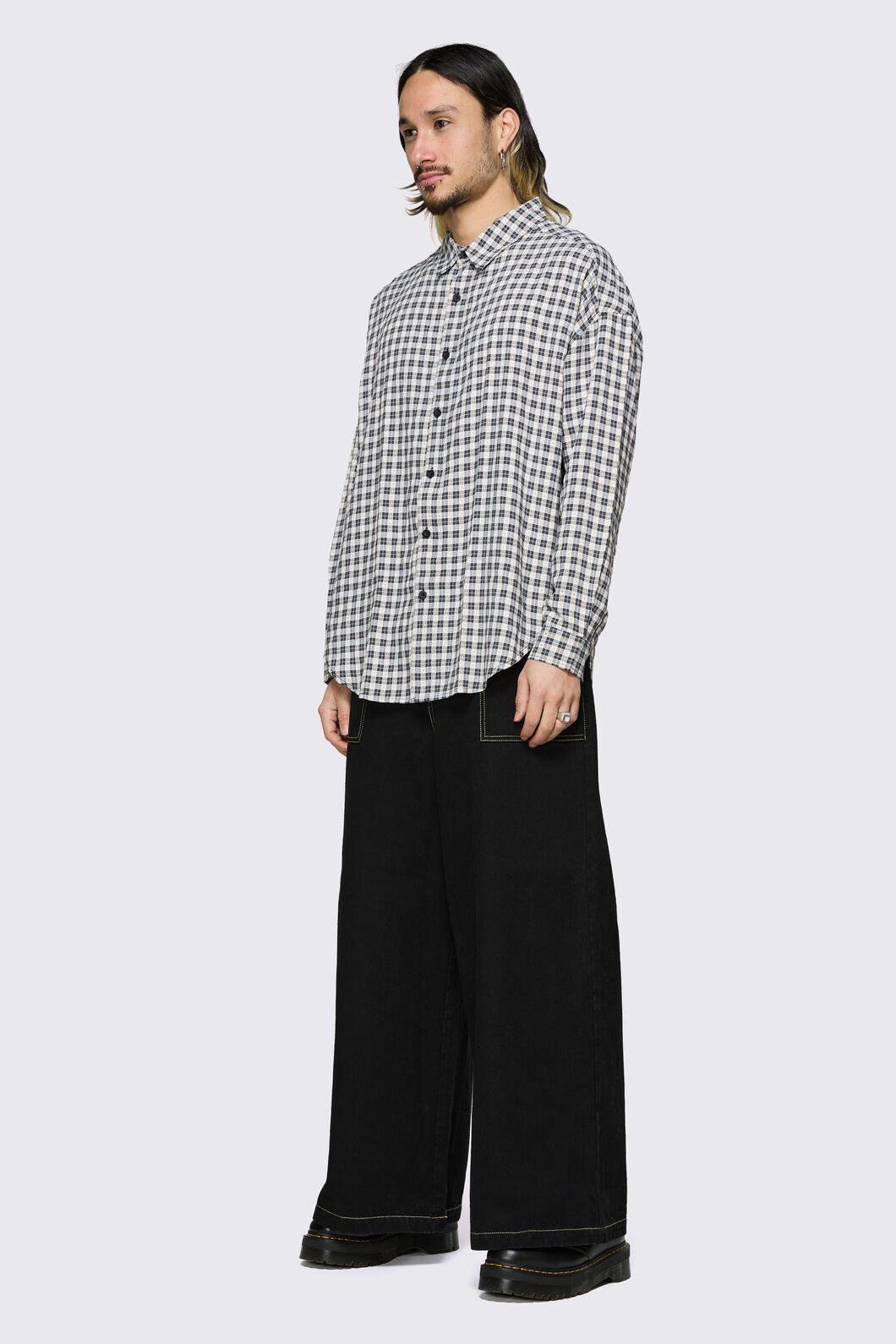 Dangerfield - Darling Gingham Shirt - black-white