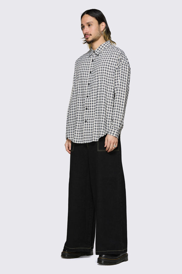 Dangerfield - Darling Gingham Shirt - black-white