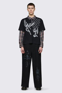 Dangerfield - Archangel Polo Long Sleeve Top - black-brown