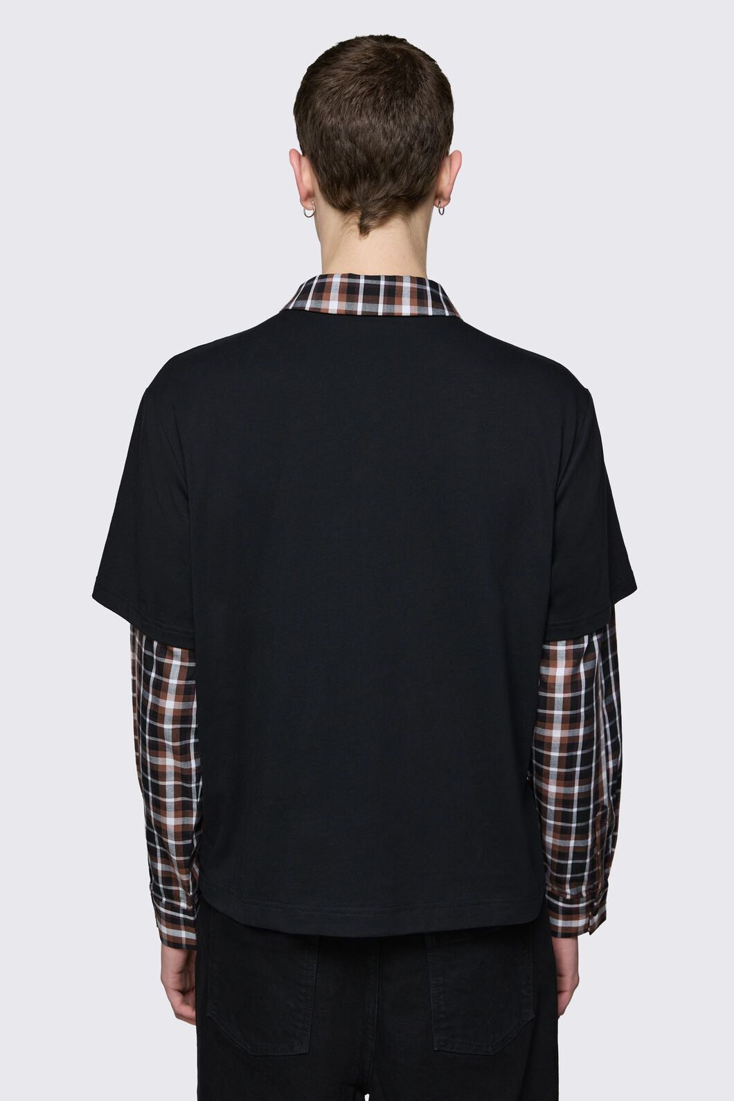 Dangerfield - Archangel Polo Long Sleeve Top - black-brown