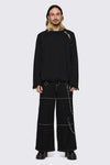 Dangerfield - Goth Slit O-Ring Knit - black