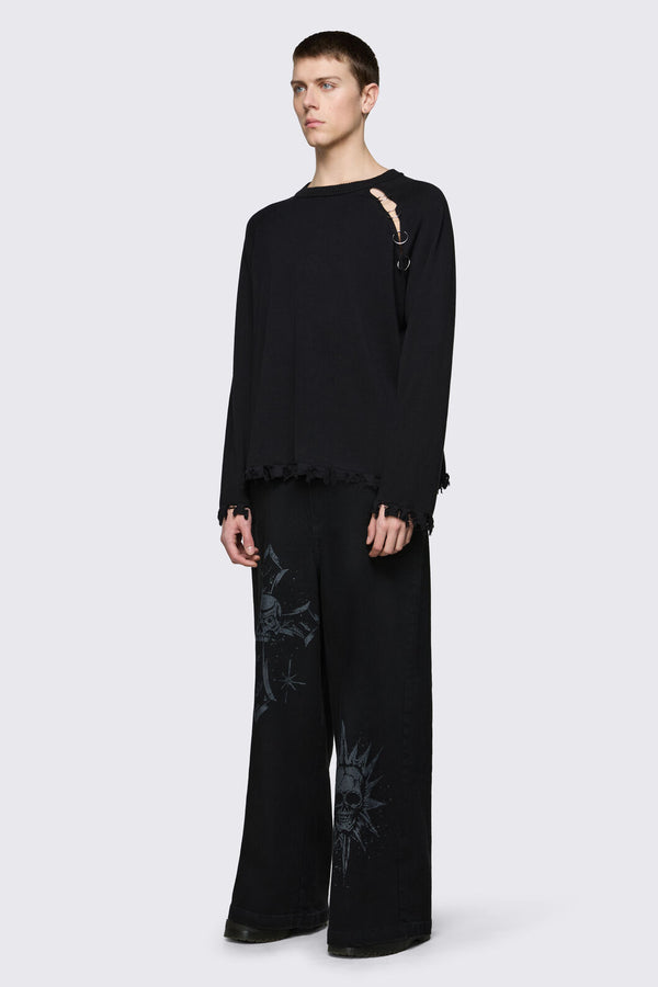 Dangerfield - Goth Slit O-Ring Knit - black