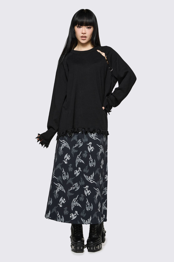 Dangerfield - Goth Slit O-Ring Knit - black
