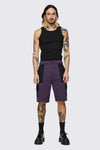Dangerfield - Spectre Pinstripe Shorts - purple