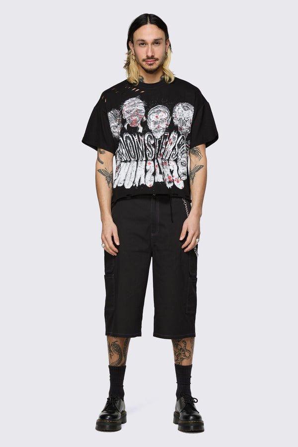 Dangerfield - Ghouls Distressed Tee - black