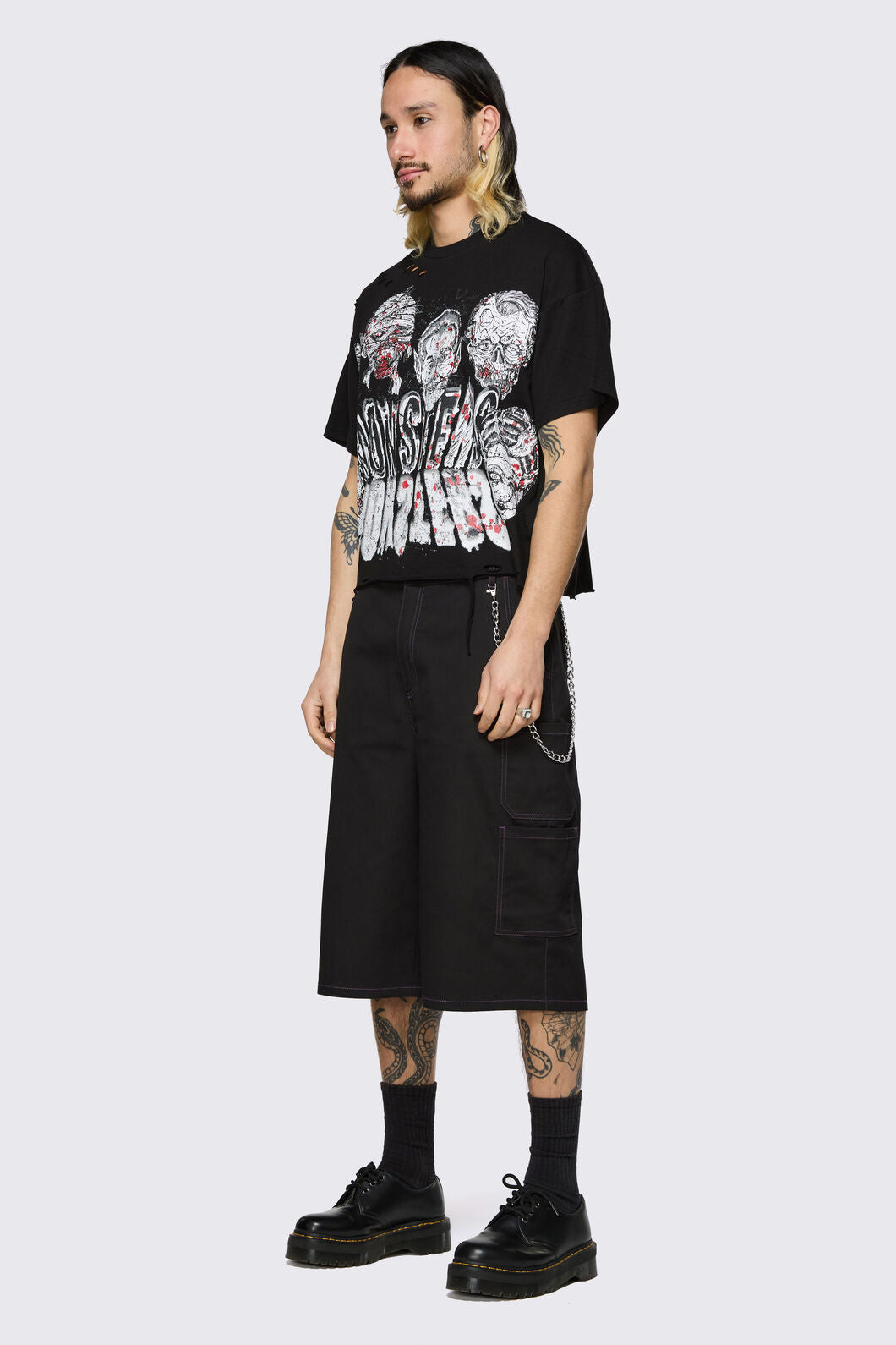 Dangerfield - Ghouls Distressed Tee - black