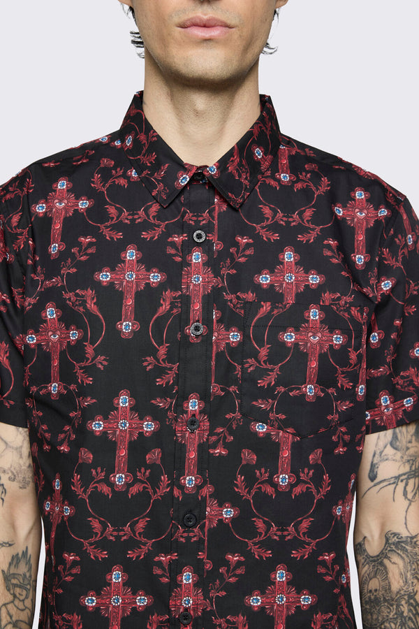 Dangerfield - Subreligion Shirt - black-red