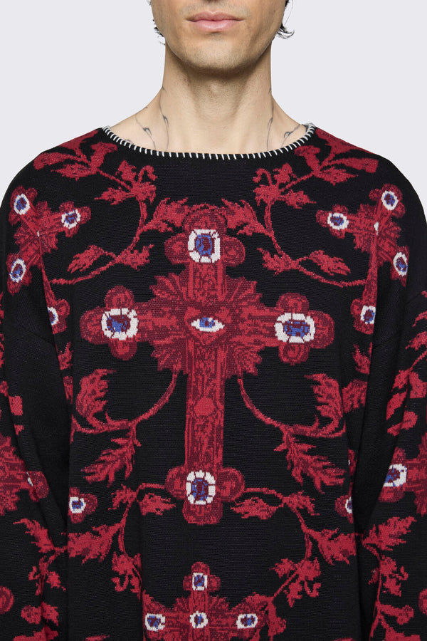 Dangerfield - Subreligion Knit - black-red