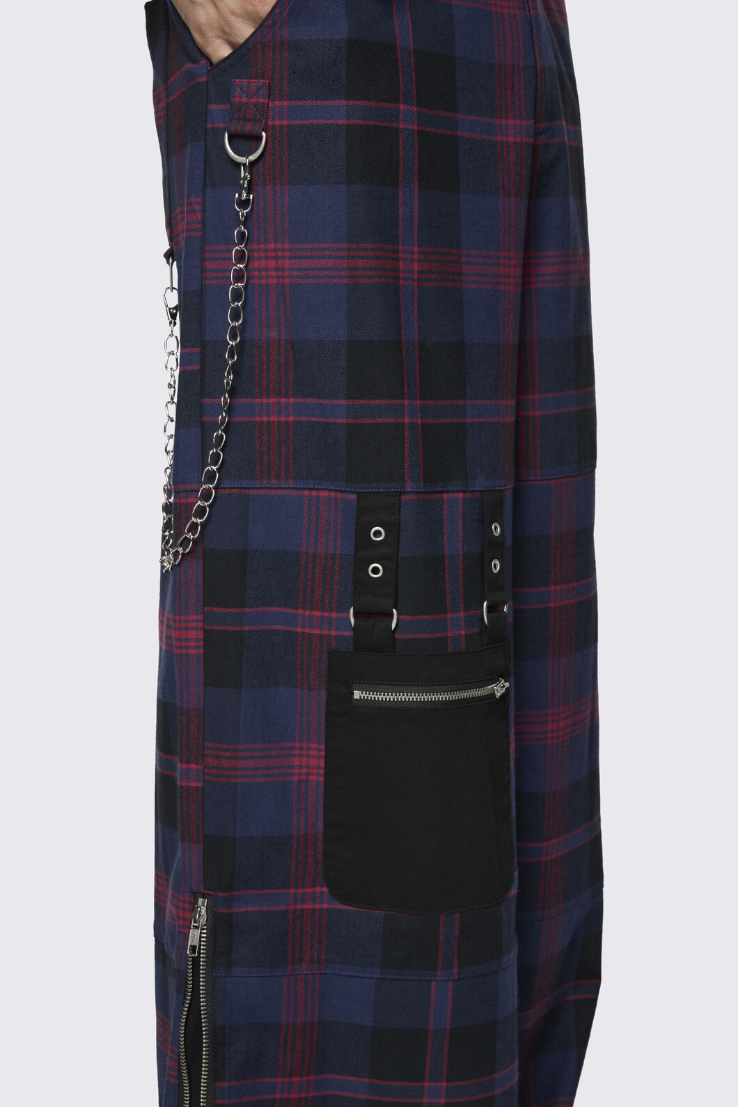 Dangerfield - Century Tartan Pant - navy-red