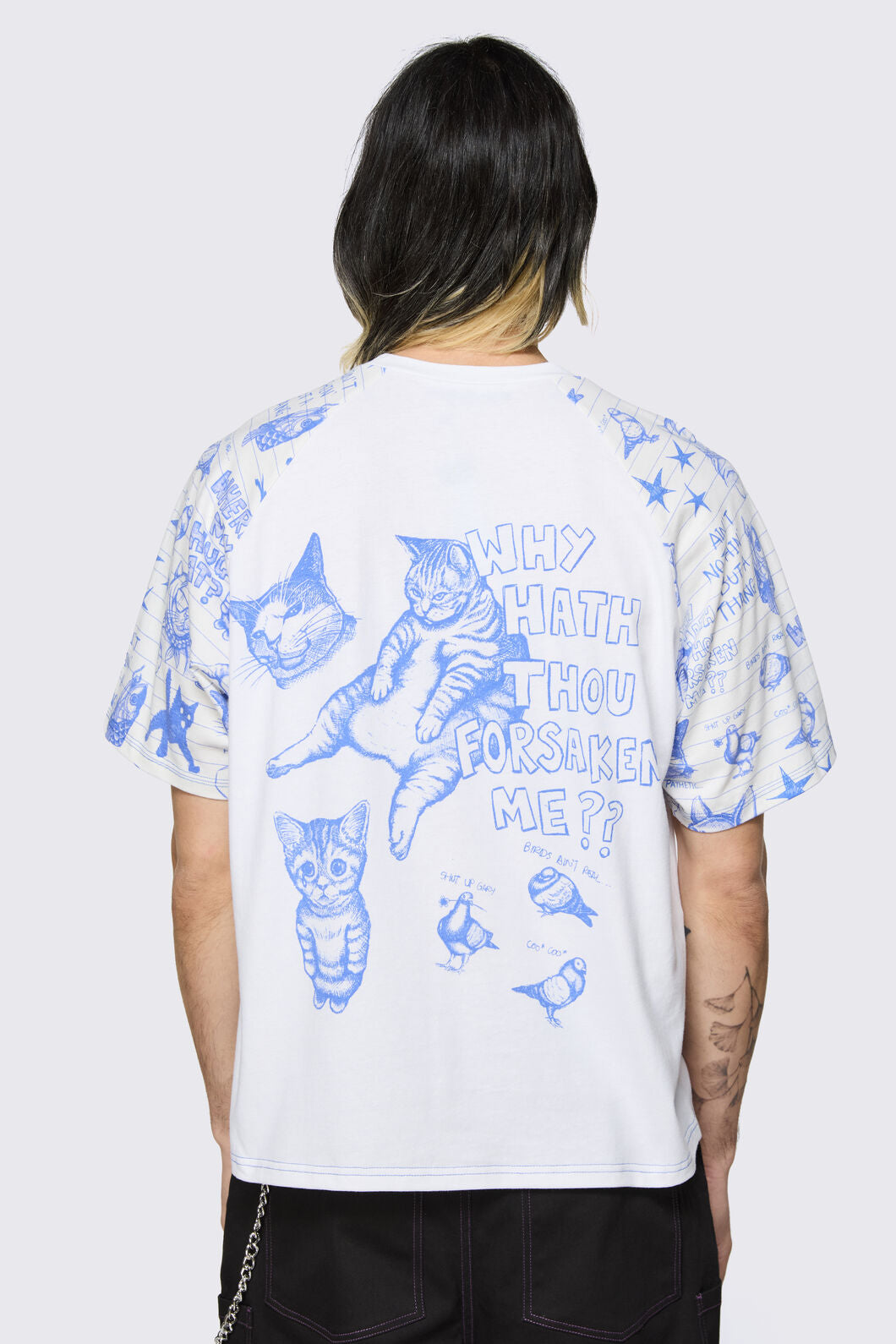 Dangerfield - Sketchy Raglan Tee - white