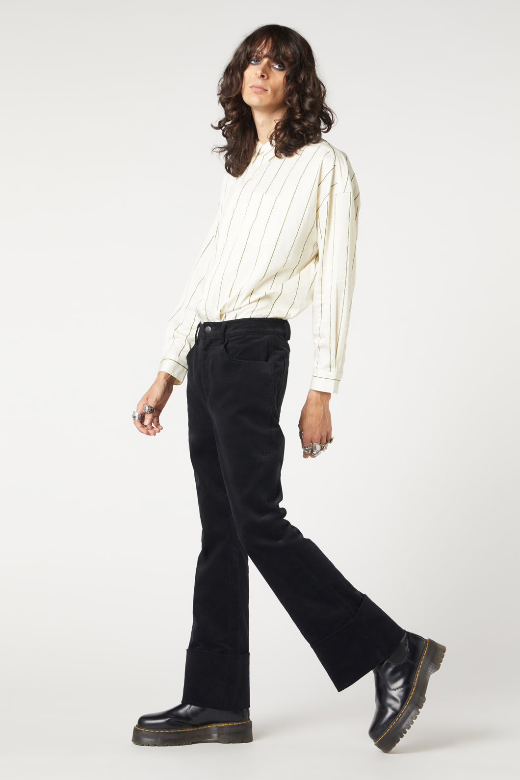 Dangerfield - Ziggy Velvet Pant - black