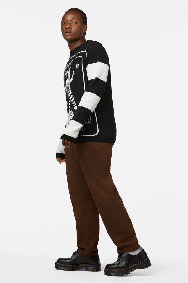 Dangerfield - The Fool Stripe Knit Jumper - black