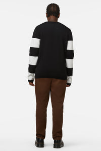 Dangerfield - The Fool Stripe Knit Jumper - black
