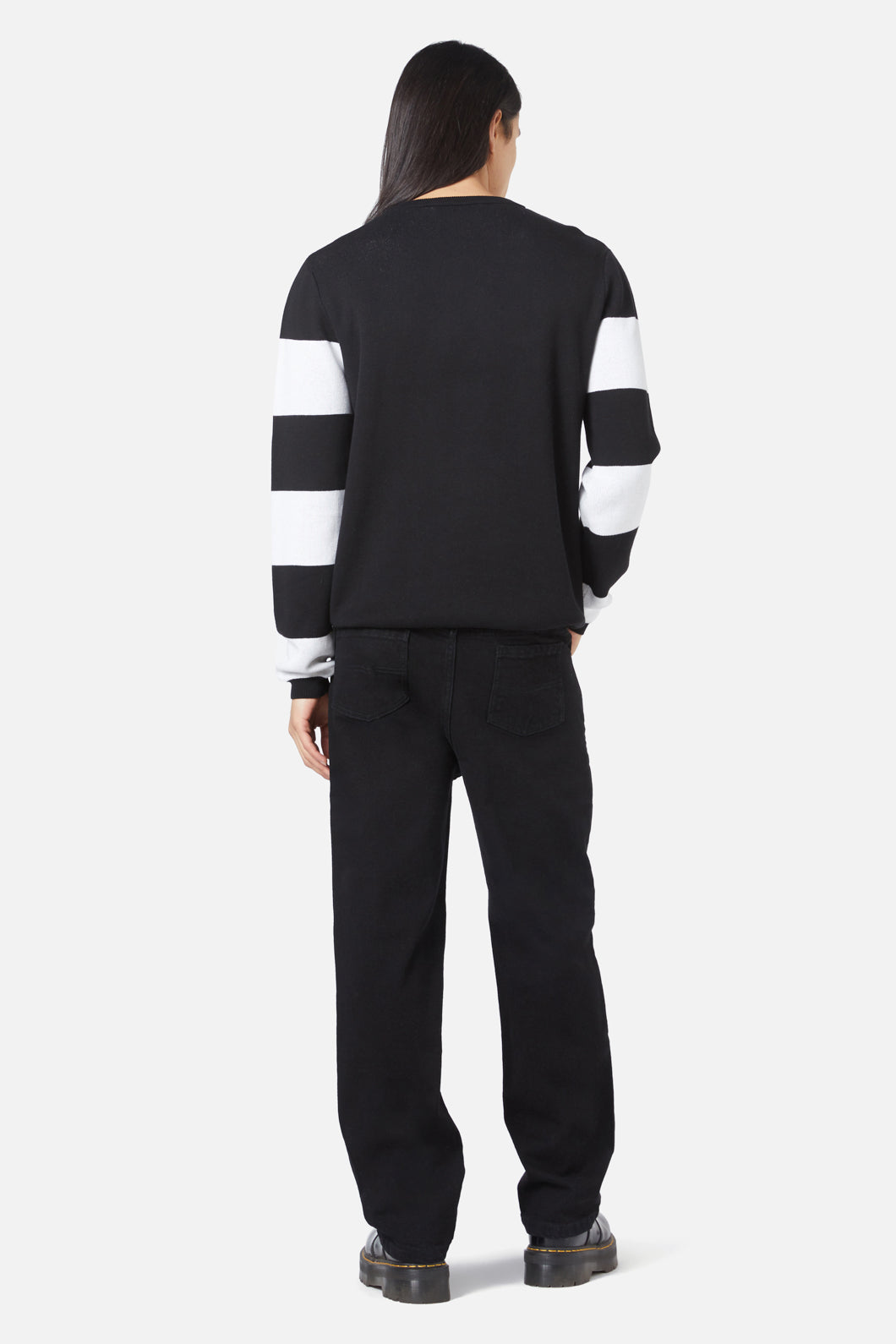 Dangerfield - The Fool Stripe Knit Jumper - black