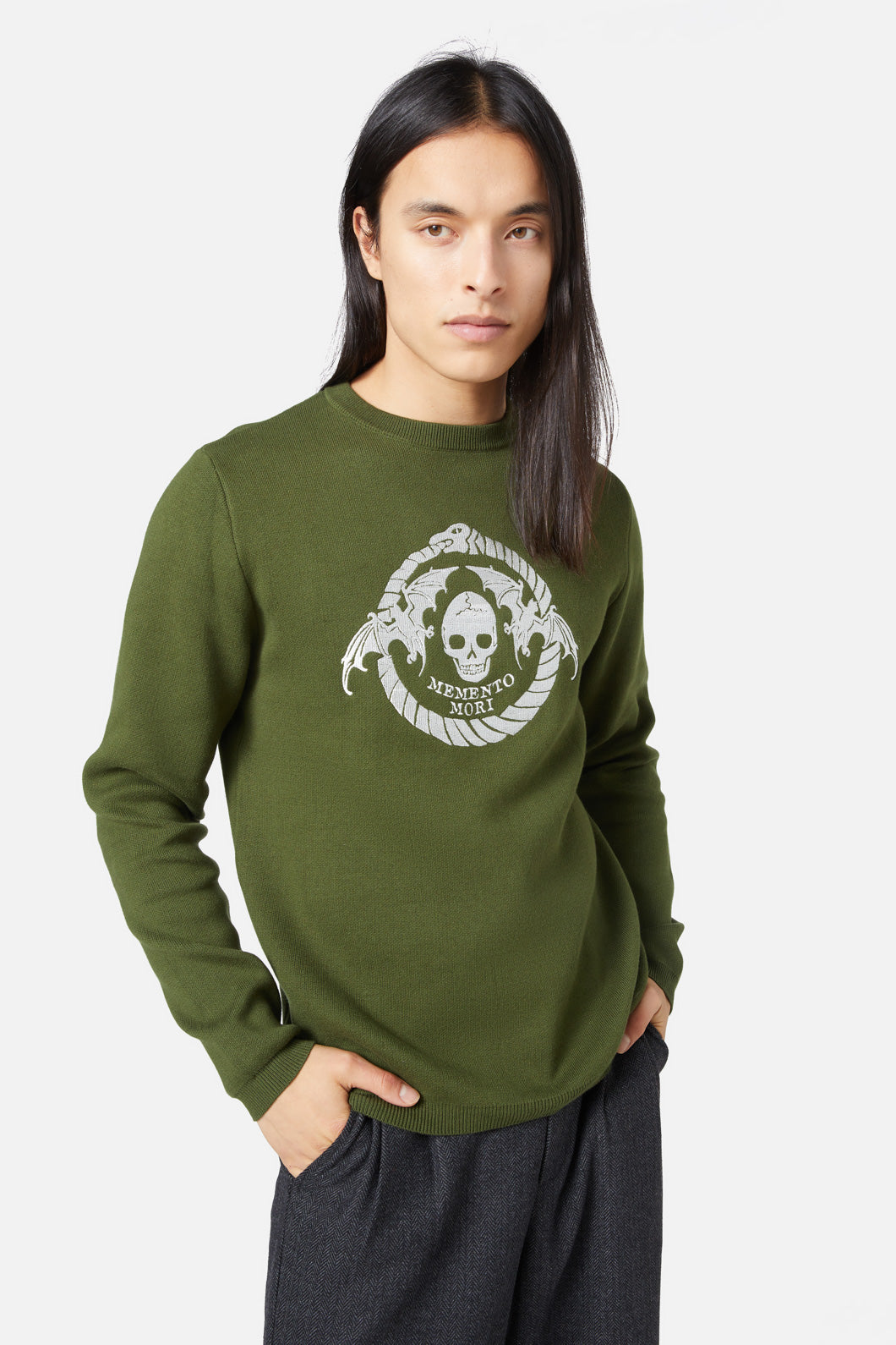 Dangerfield - Memento Mori Emblem Knit - green