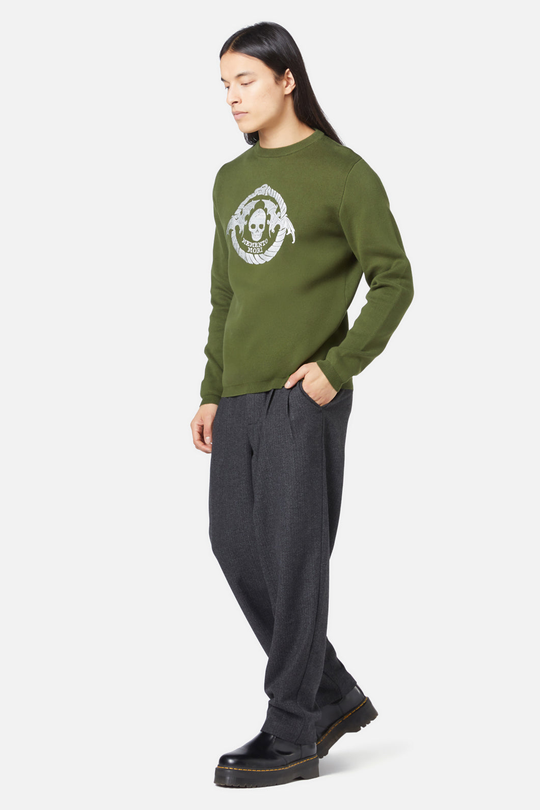 Dangerfield - Memento Mori Emblem Knit - green