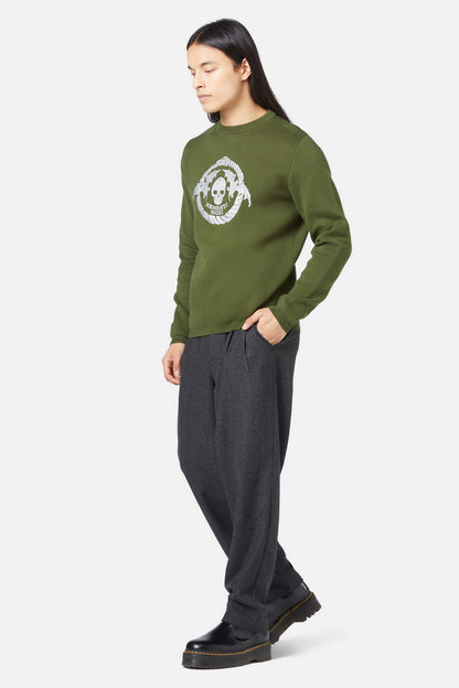 Dangerfield - Memento Mori Emblem Knit - green