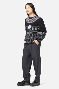 Dangerfield - Memento Mori Fairisle Knit - black