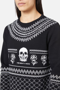 Dangerfield - Memento Mori Fairisle Knit - black
