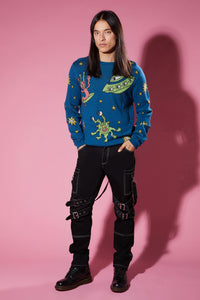 Dangerfield - UFO Special Delivery Knit - navy