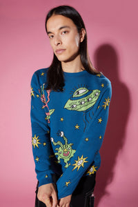 Dangerfield - UFO Special Delivery Knit - navy