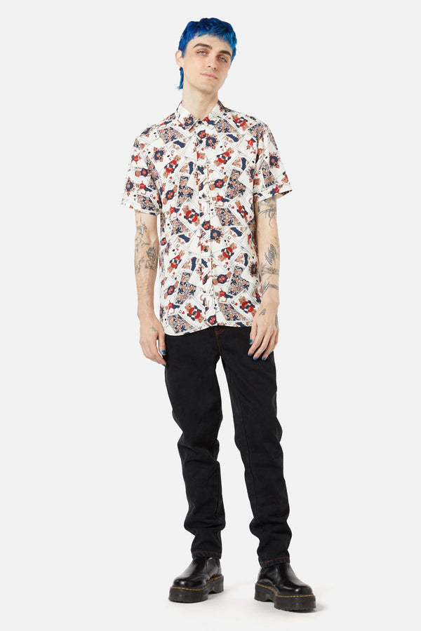 Dangerfield - Queen Of Cats SS Shirt - cream