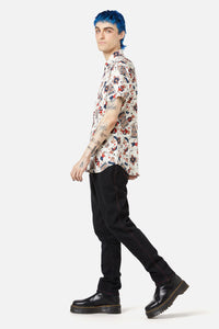 Dangerfield - Queen Of Cats SS Shirt - cream