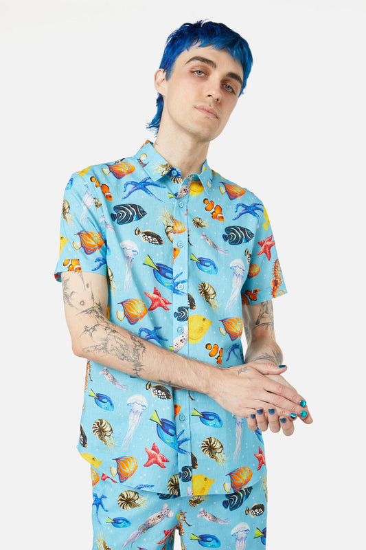 Dangerfield - Oceanic SS Shirt - blue