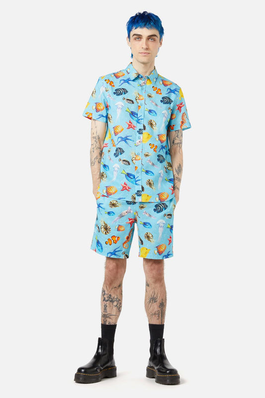 Dangerfield - Oceanic SS Shirt - blue