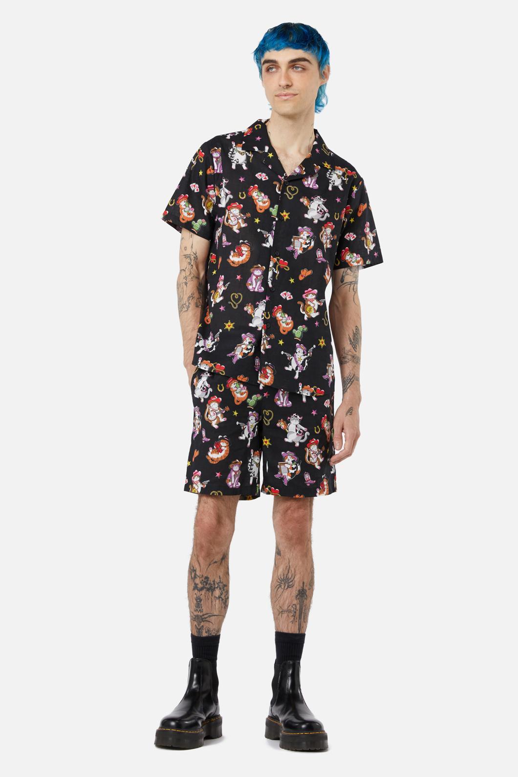 Dangerfield - Meowdy SS Shirt - black