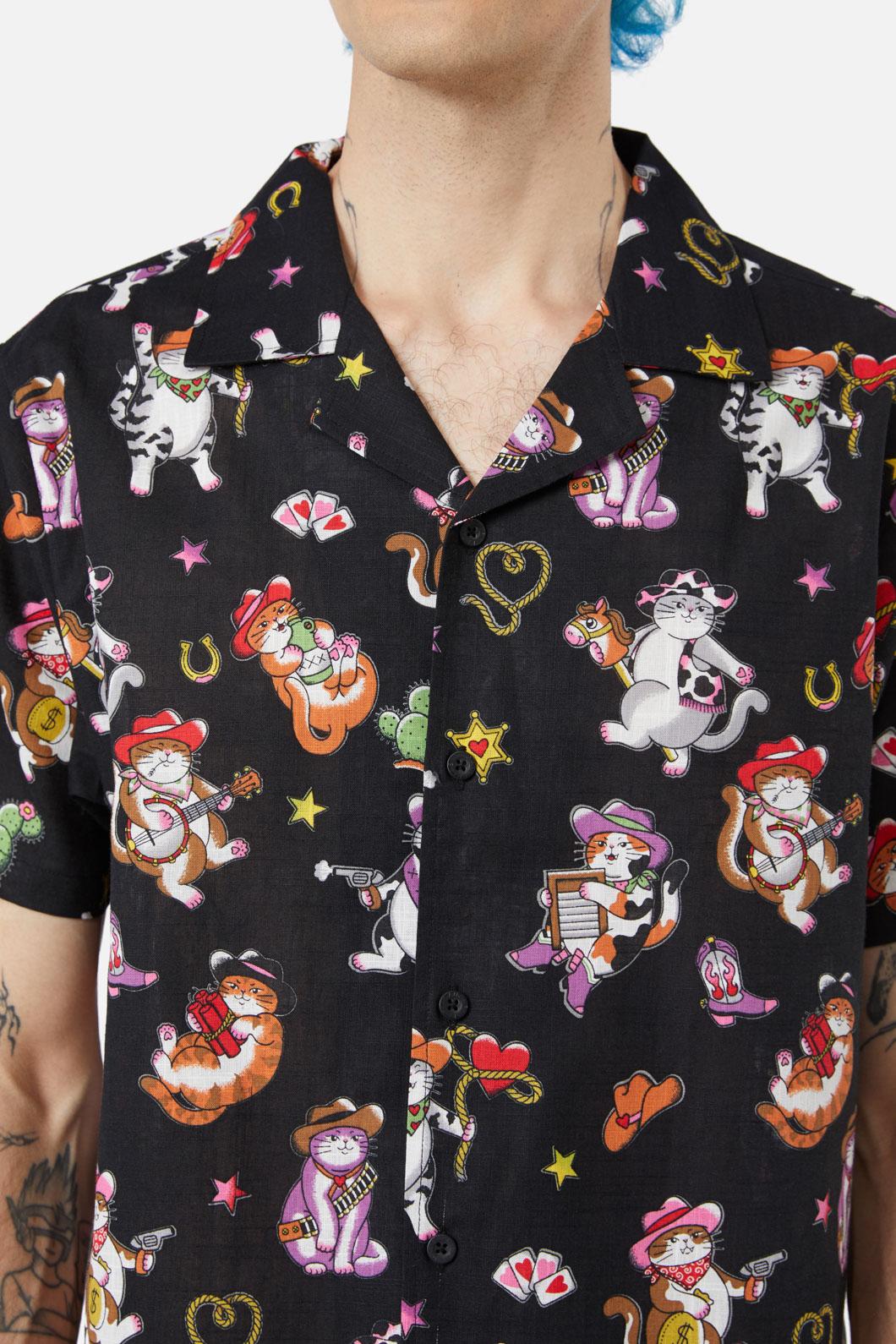 Dangerfield - Meowdy SS Shirt - black