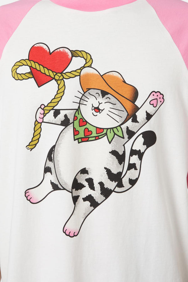 Dangerfield - Yee-Haw Tee - cream-pink