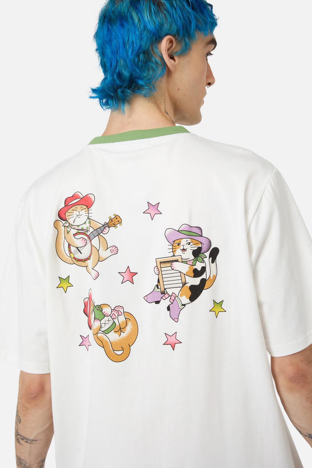 Dangerfield - Meowdy Band Tee - cream