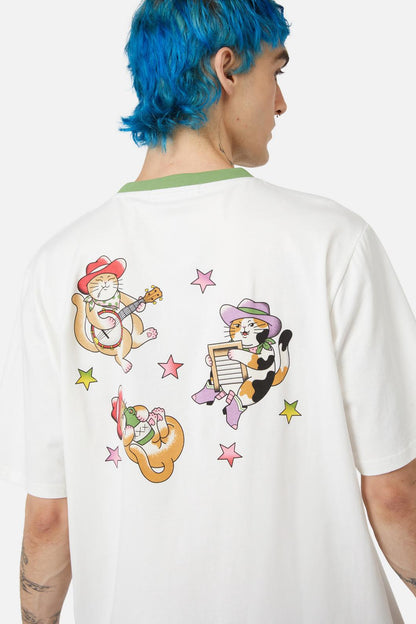 Dangerfield - Meowdy Band Tee - cream