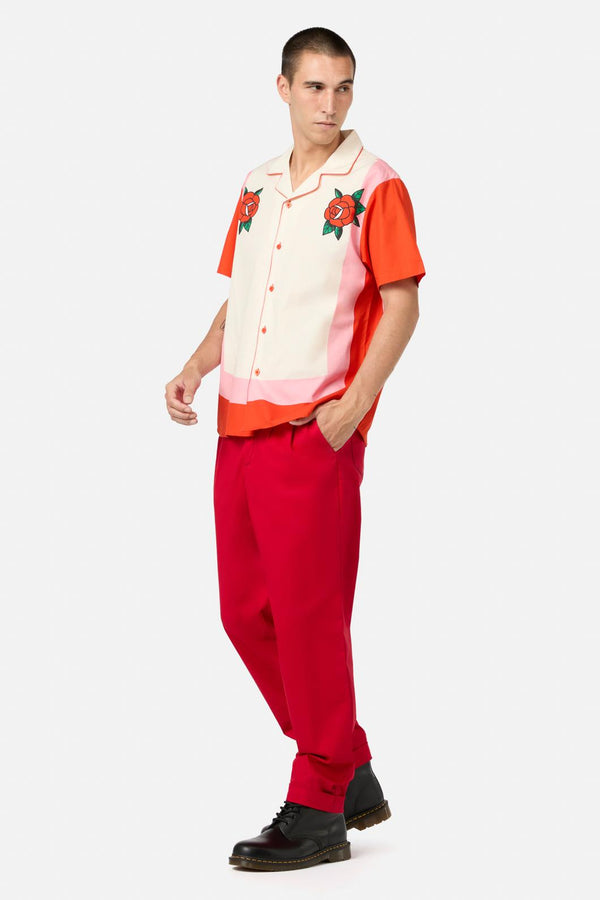 Dangerfield - Love Letter Stripe SS Shirt - pink-red