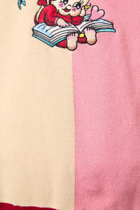 Dangerfield - Love Letter Contrast Knit - pink-red