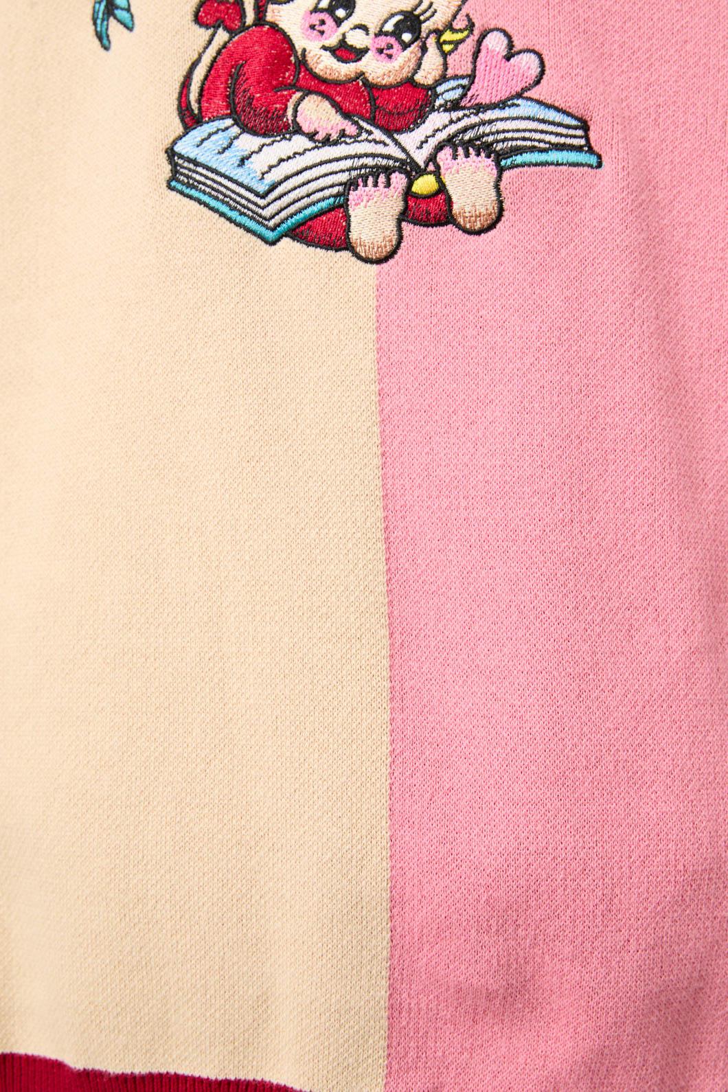 Dangerfield - Love Letter Contrast Knit - pink-red