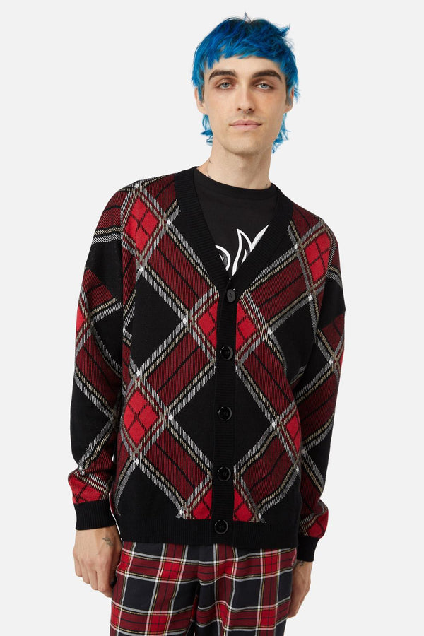 Dangerfield - Boundless Tartan Cardi - red