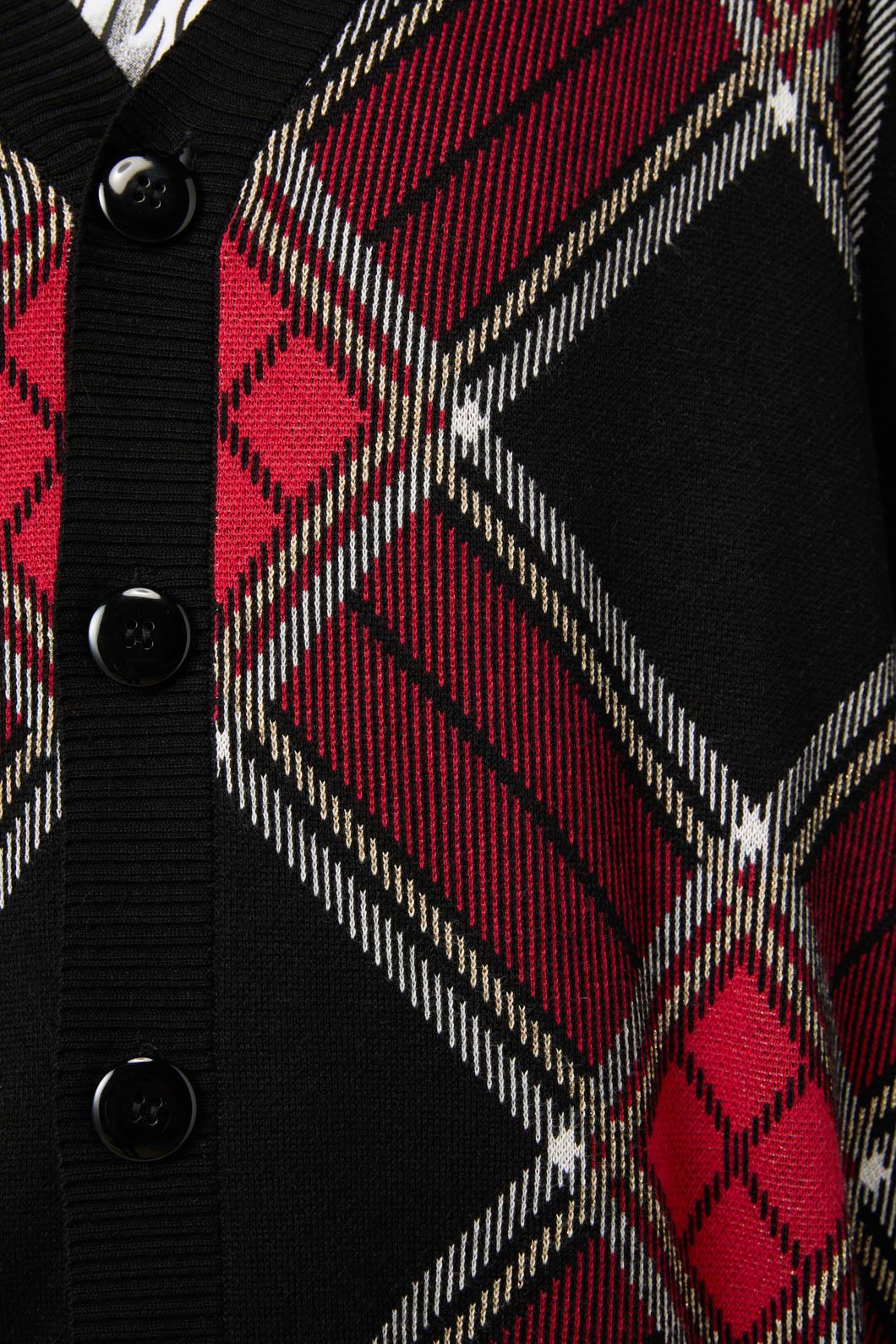 Dangerfield - Boundless Tartan Cardi - red