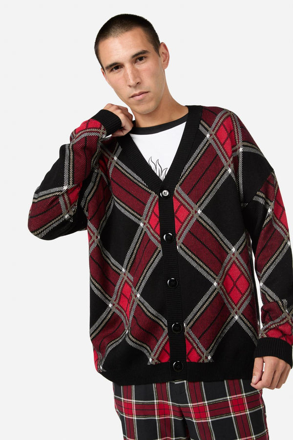 Dangerfield - Boundless Tartan Cardi - red