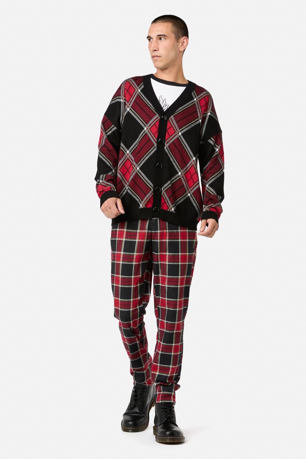 Dangerfield - Boundless Tartan Cardi - red