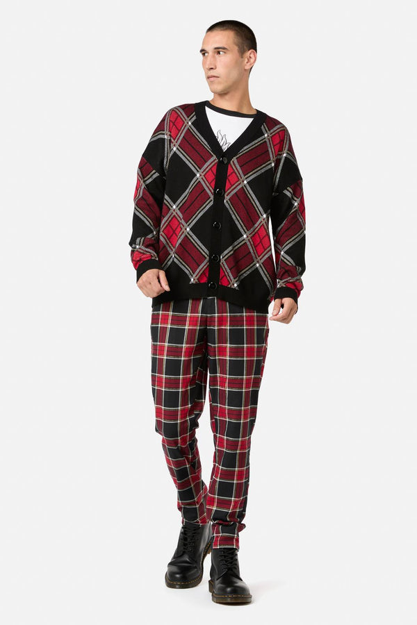 Dangerfield - Boundless Tartan Cardi - red